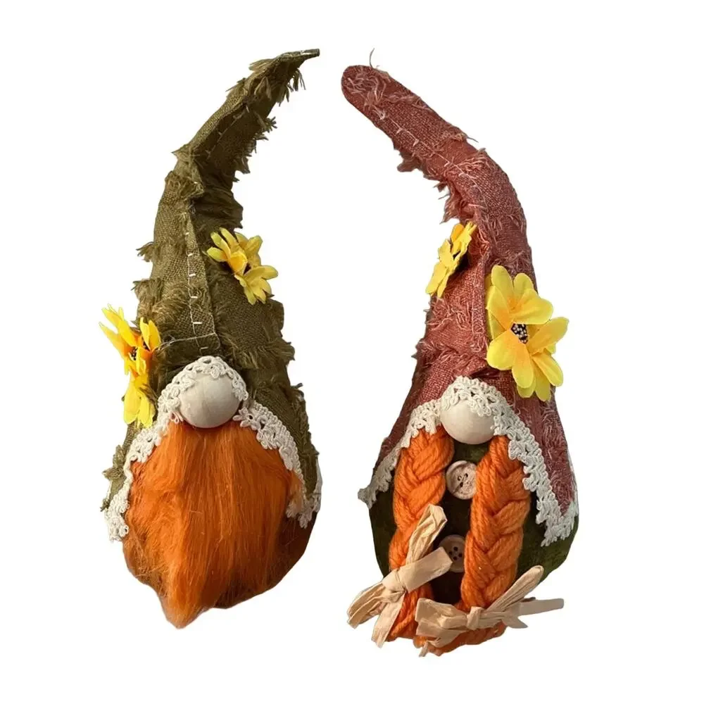 Harvest Gnome Handmade Faceless Doll Thanksgiving Gnome Plush Autumn Decoration‎